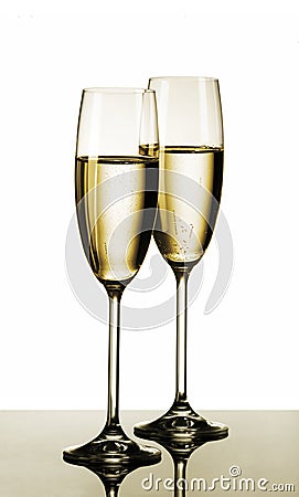 Two glasses of champagne Stock Photo