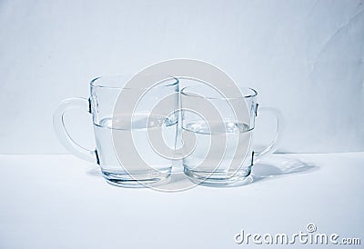 Two glasses of water Stock Photo