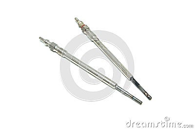 The two glow plugs for diesel engines Stock Photo