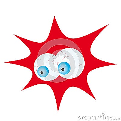 Two goggle eyes Vector Illustration