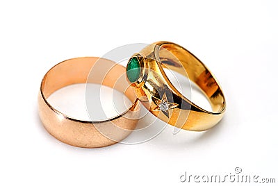 Two golden ring Stock Photo