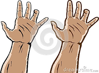 Two grasping hands Vector Illustration