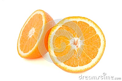 Two half orange Stock Photo