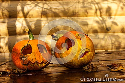 About Haloween Pumpkins Stock Photo