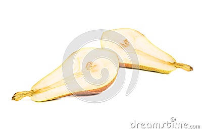 Two halves pear Stock Photo