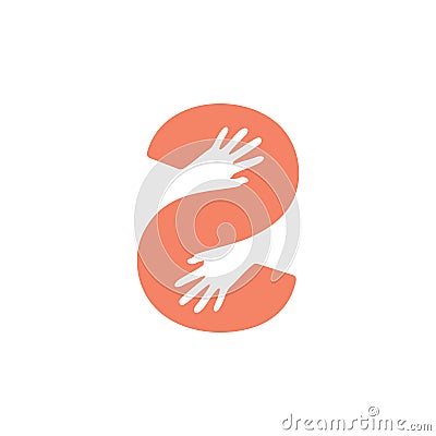 Two hand care movement social symbol vector Vector Illustration