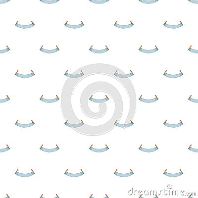 Two handled saw pattern, cartoon style Vector Illustration