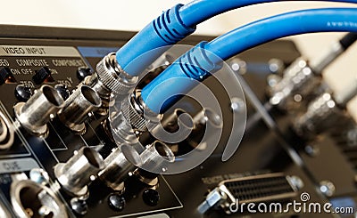 Two HD SDI-video cables Stock Photo