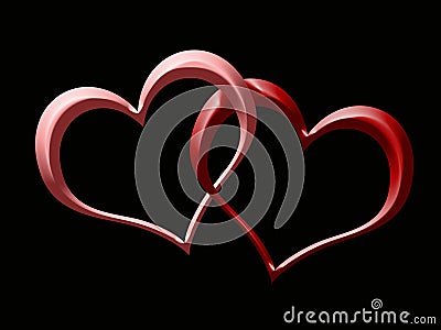 Two hearts Stock Photo