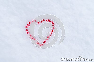 Valentine`s day. Valentine`s romantic love, eternal love. Friends Forever. Two Bloody Hearts Stock Photo