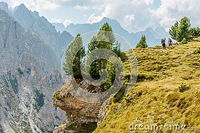 Two Hikers on the Trailhead Stock Photo