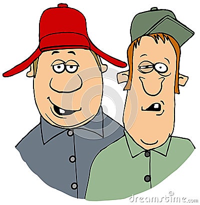 Two hillbilly men Stock Photo