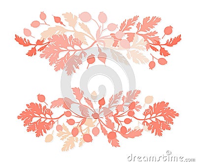 Colorful and lively composition with the flowers Vector Illustration