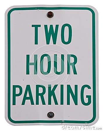 Two Hour Parking Stock Photo