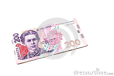 Two hundred Ukrainian hryvnias Stock Photo
