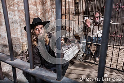 Two Imprisoned Men Stock Photo