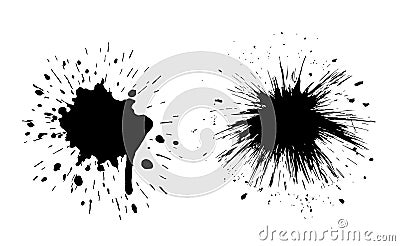 Two ink blots vector silhouette Vector Illustration