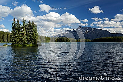 Two Jack Lake in Banff National Park Stock Photo