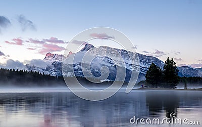 Two Jack Lake in Banff National Park Stock Photo