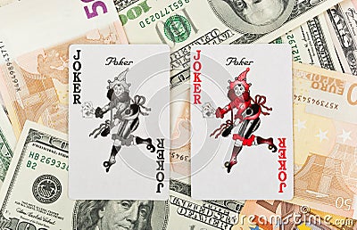 Two jokers Stock Photo