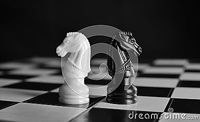 Chess pieces strategy game Stock Photo