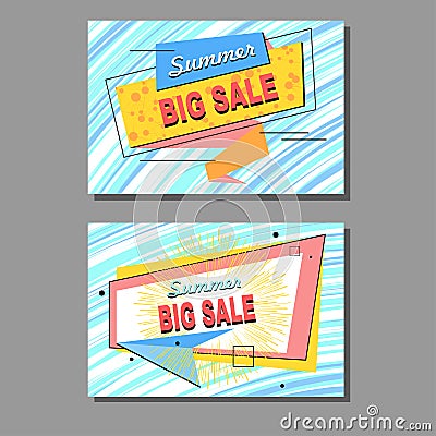 Two labels Vector Illustration