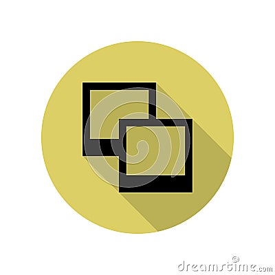 two layers long shadow icon. Simple glyph, flat vector of web icons for ui and ux, website or mobile application Stock Photo