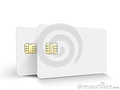 Blank chip cards Vector Illustration