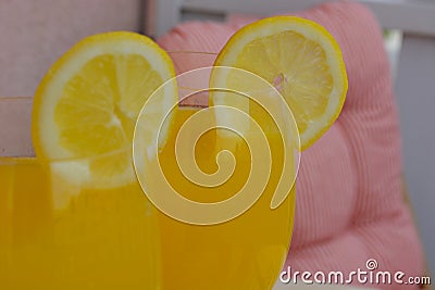 Two lemonades on a balcony Stock Photo