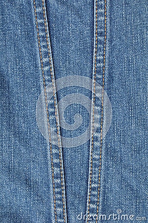 Two line on blue jean Stock Photo