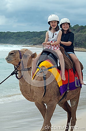 Camel ride Stock Photo