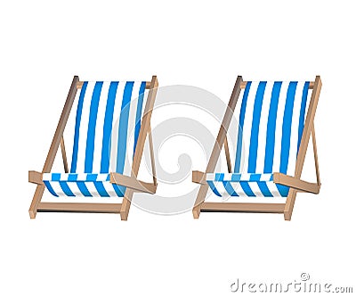 two loungers on the background Stock Photo