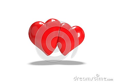 Two lovers heart Stock Photo