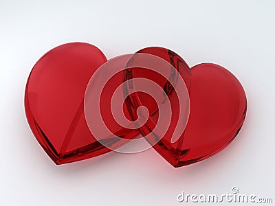 Two Loving heart Stock Photo