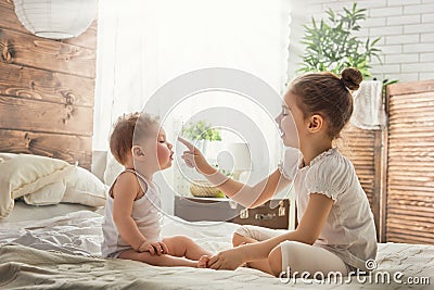 Two loving sisters Stock Photo