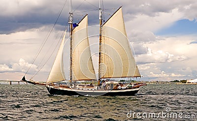 two-masted sailboat stock image - image: 2684431