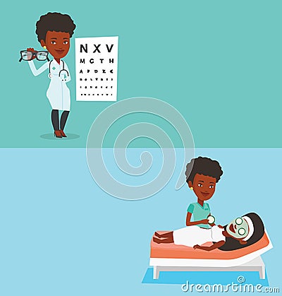 Two medical banners with space for text. Vector Illustration
