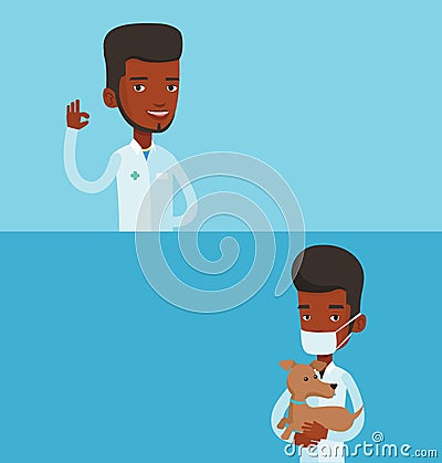 Two medical banners with space for text. Vector Illustration