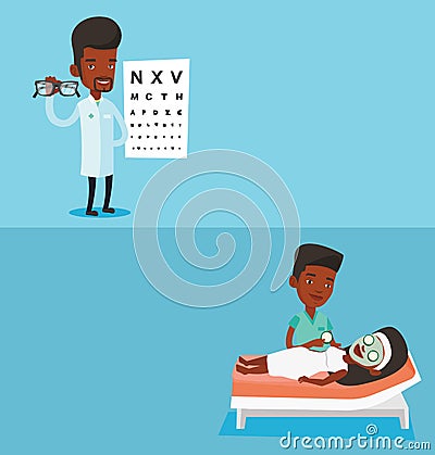 Two medical banners with space for text. Vector Illustration