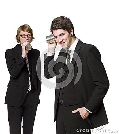 Two men communicate Stock Photo