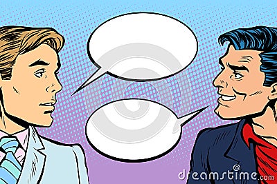 Two men dialogue Vector Illustration