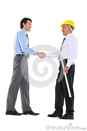 Two men shaking hands Stock Photo