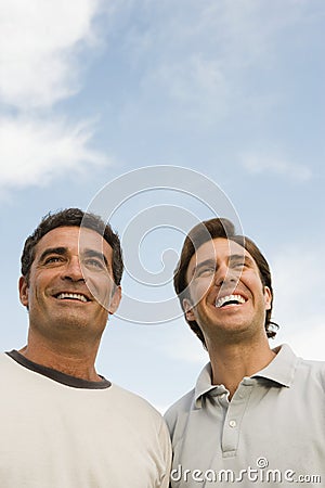 Two men smiling Stock Photo