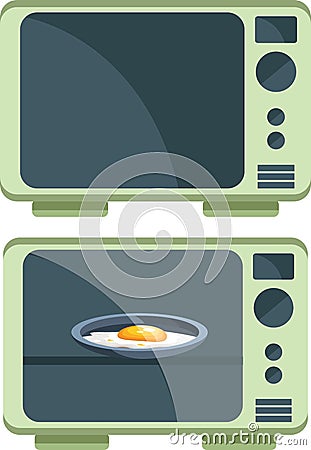 Microwave vector color illustration Vector Illustration