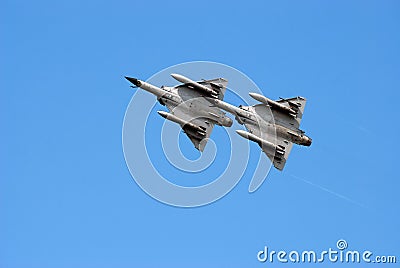 Two Mirage 2000 jets Stock Photo