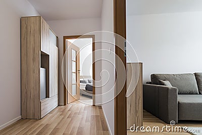 Two modern simple design rooms Stock Photo