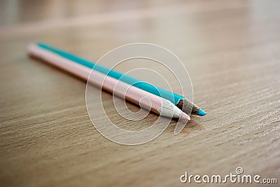 Two office pencils Stock Photo