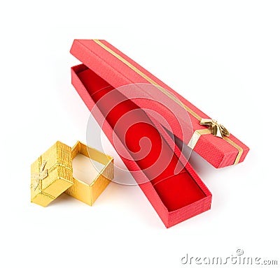 Two opened boxes Stock Photo