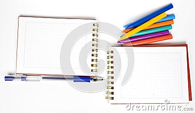 Two opposite notebook Stock Photo