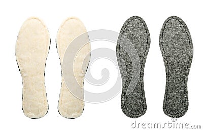 Two pairs of insoles for shoes Stock Photo